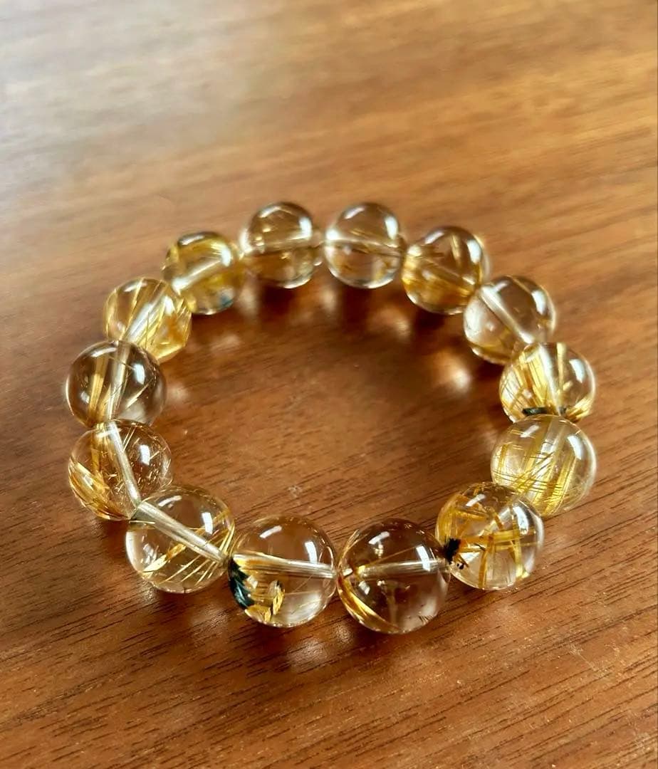 透明度抜群ルチル 天然石ブレス