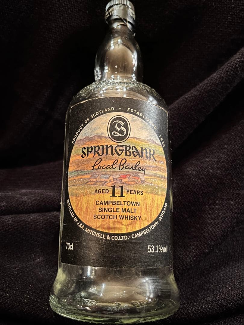 スプリングバンク　ローカルバーレイ4種　21年　ロングロウ18年　空き瓶