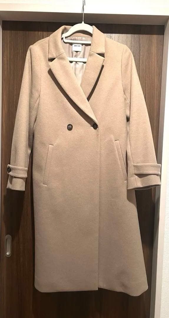 専用⭐︎ANY SIS ウールライクロングチェスターコート ライトベージュ　S