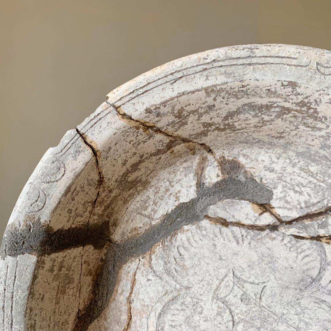 古代オルメカ 土器 線刻 鉢 メソアメリカ 紀元前 アンティーク 古美術 古道具