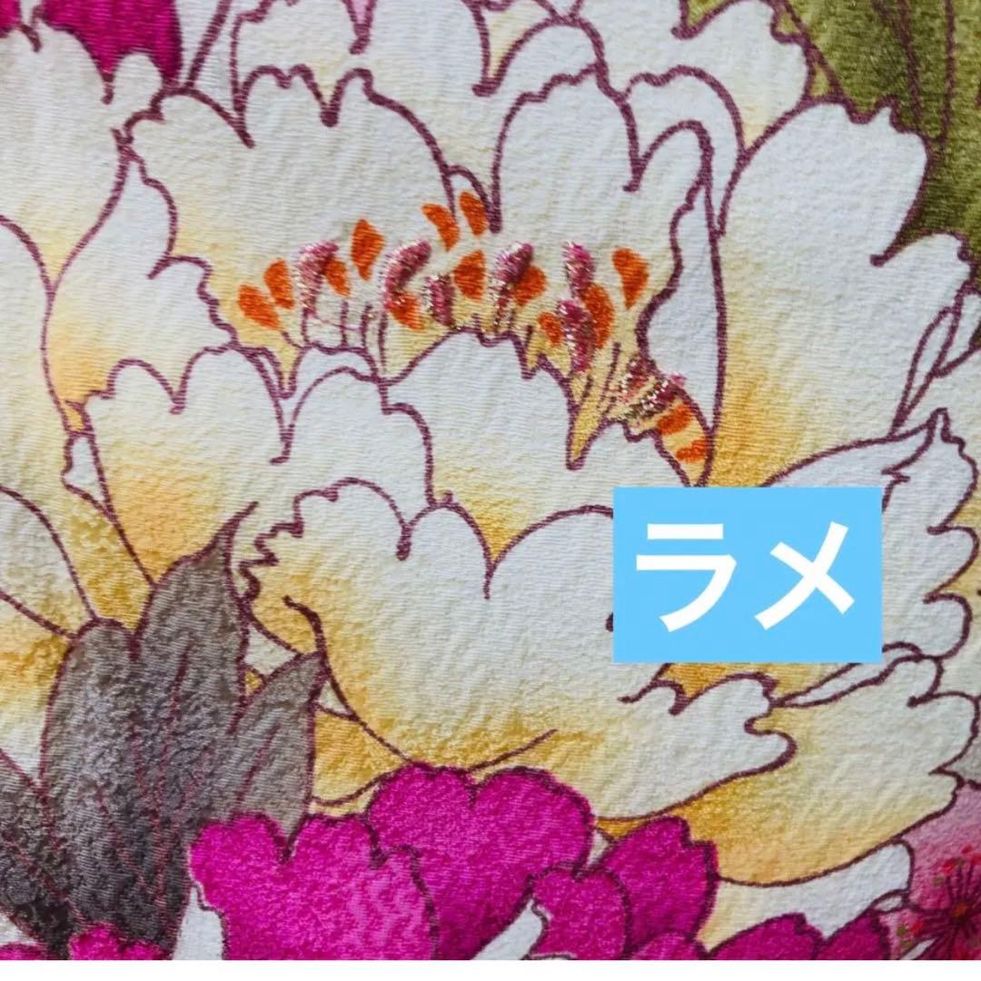 振袖フルセット‼️振袖ブランドLakokuIa❤️白地ピンク花々金彩 小物付 秀品‼️