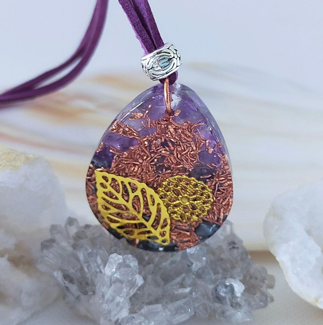 P514 オルゴナイト　天然石　パワーストーン　ネックレス　ペンダント