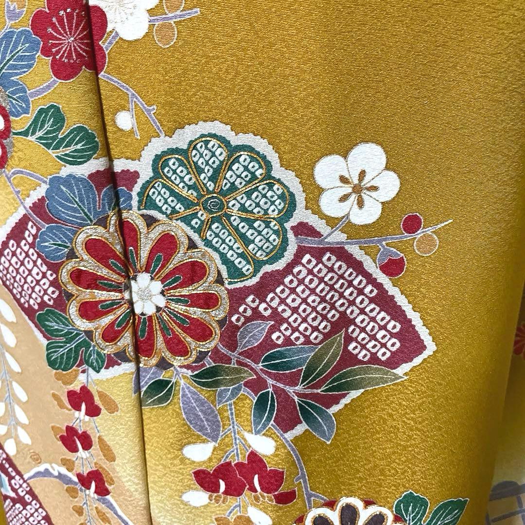 振袖フルセット　高身長　手描き友禅　成人式振袖　振袖　裄丈71