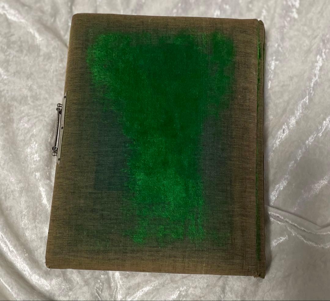 フランスアンティーク 洋書 フォトアルバム ベルベット 蚤の市 ブロカント