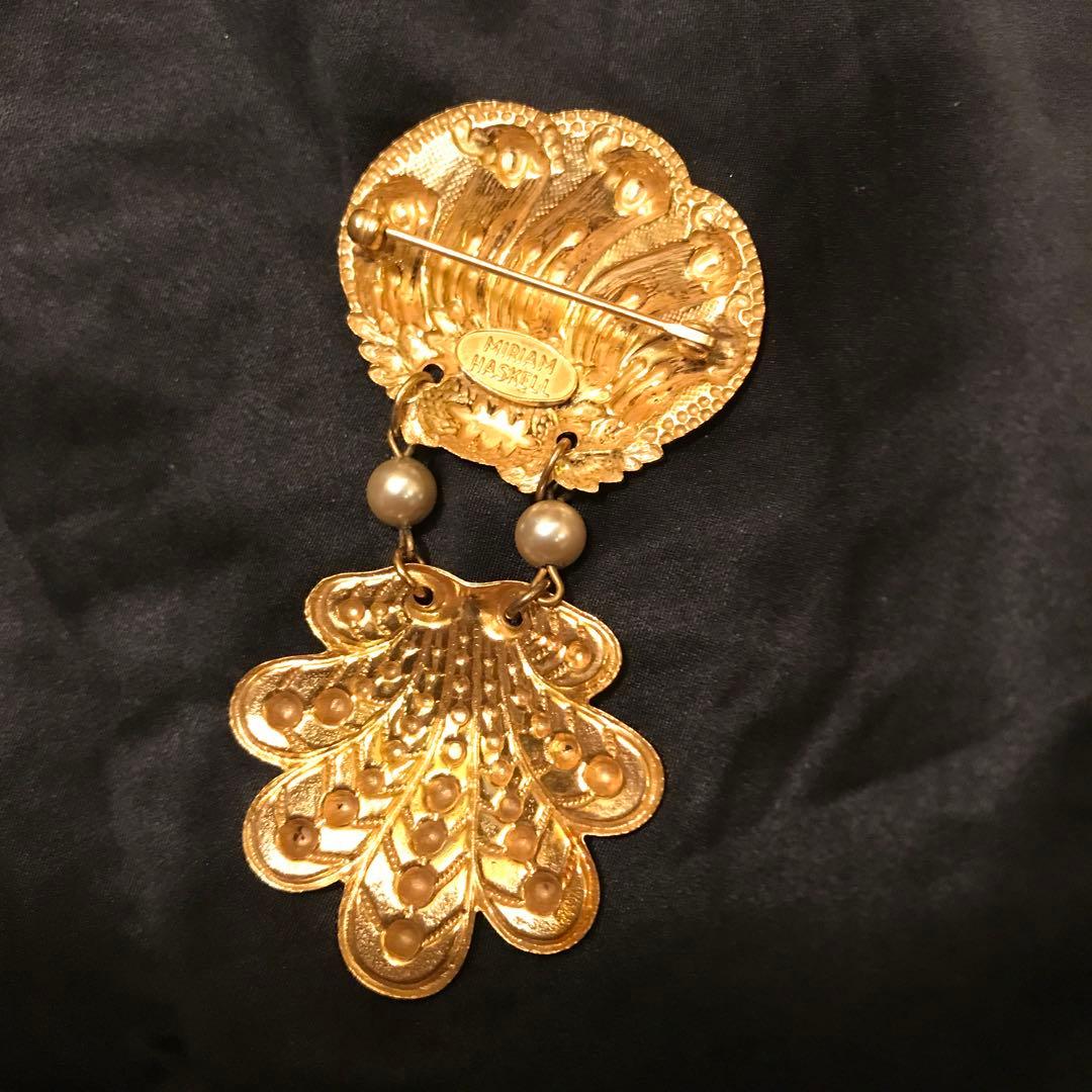 ミリアムハスケル　ブローチ　大ぶり　未使用品　美品　ヴィンテージ