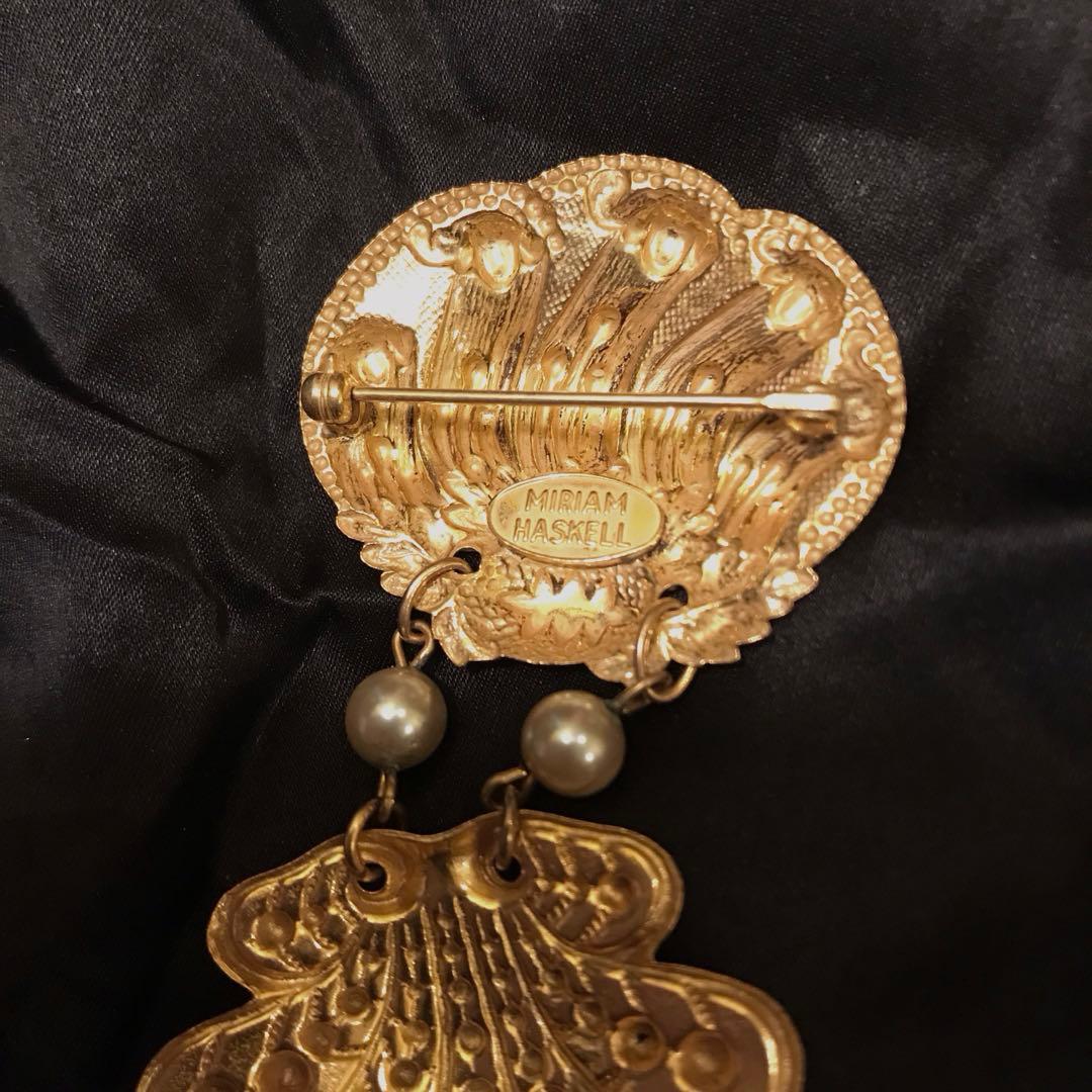 ミリアムハスケル　ブローチ　大ぶり　未使用品　美品　ヴィンテージ