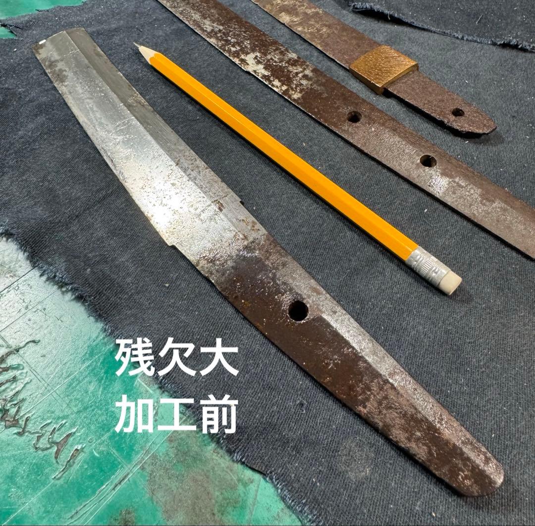 日本刀 残欠 大小 本花梨拵え 桐の化粧箱兼額