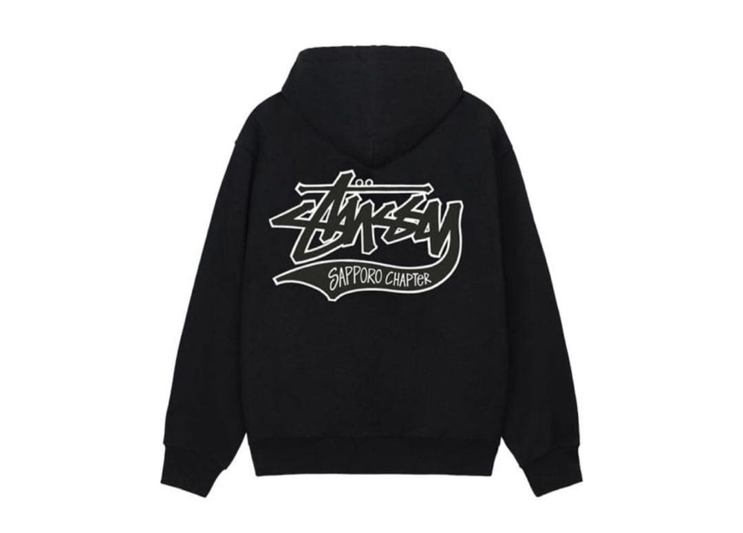 【美品/希少】 STUSSY SAPPORO CHAPTER ブラック パーカー