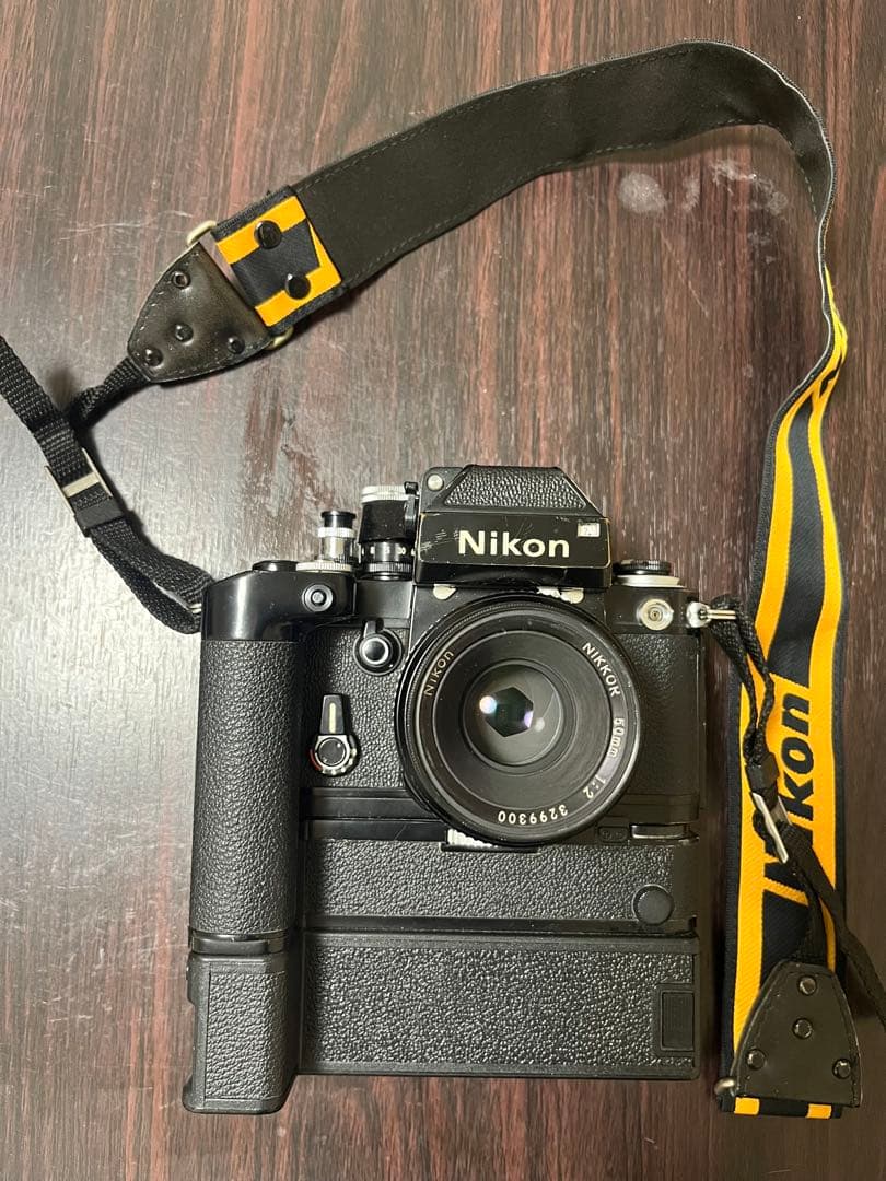 Nikon F2+MD3一眼レフカメラ Nikkorレンズ付き