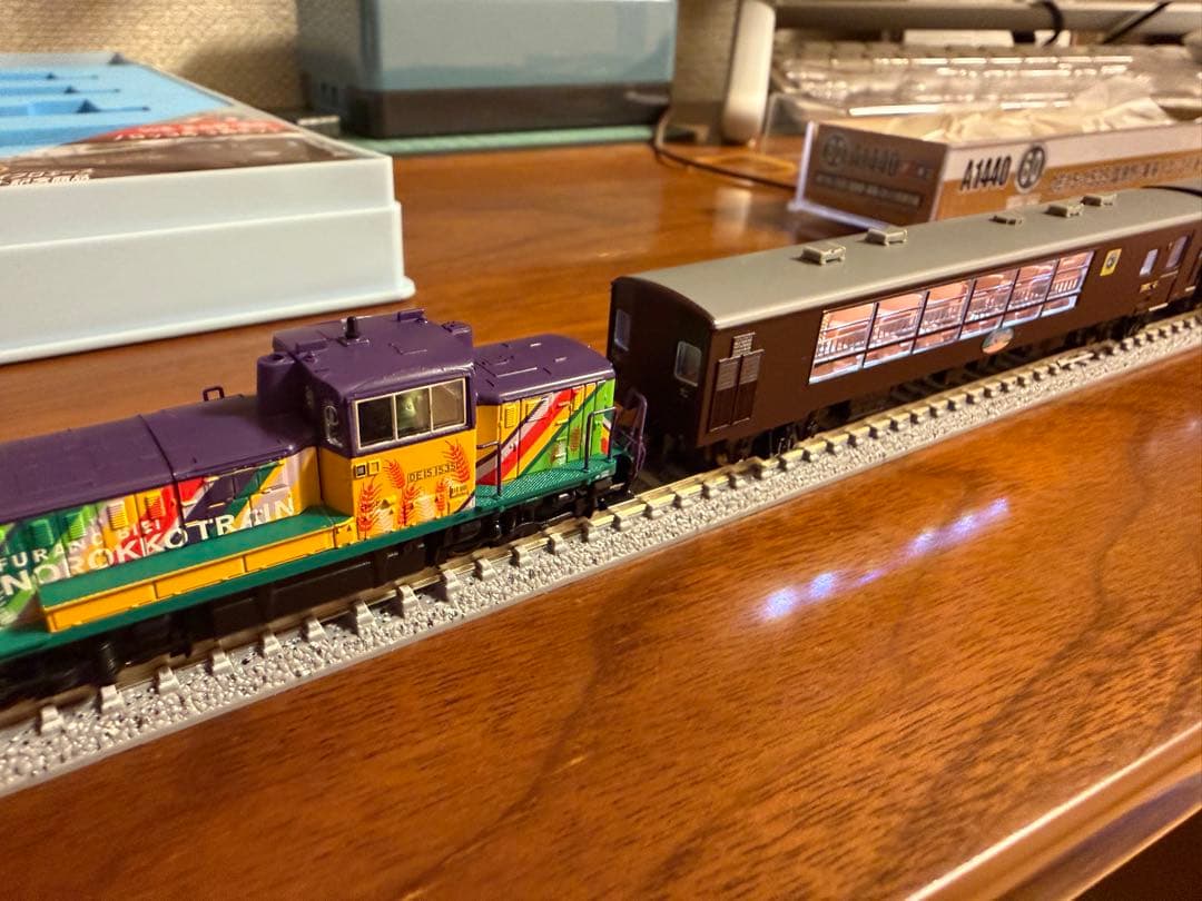 マイクロエースDE15-1535富良野・美瑛ノロッコ号牽引機 A1486室内灯付