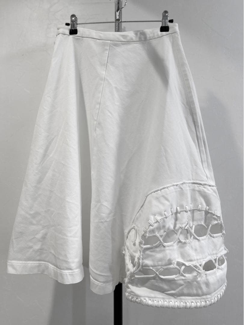 2005SS コムデギャルソン　スカート ホワイト　ポリエステル　Mサイズ