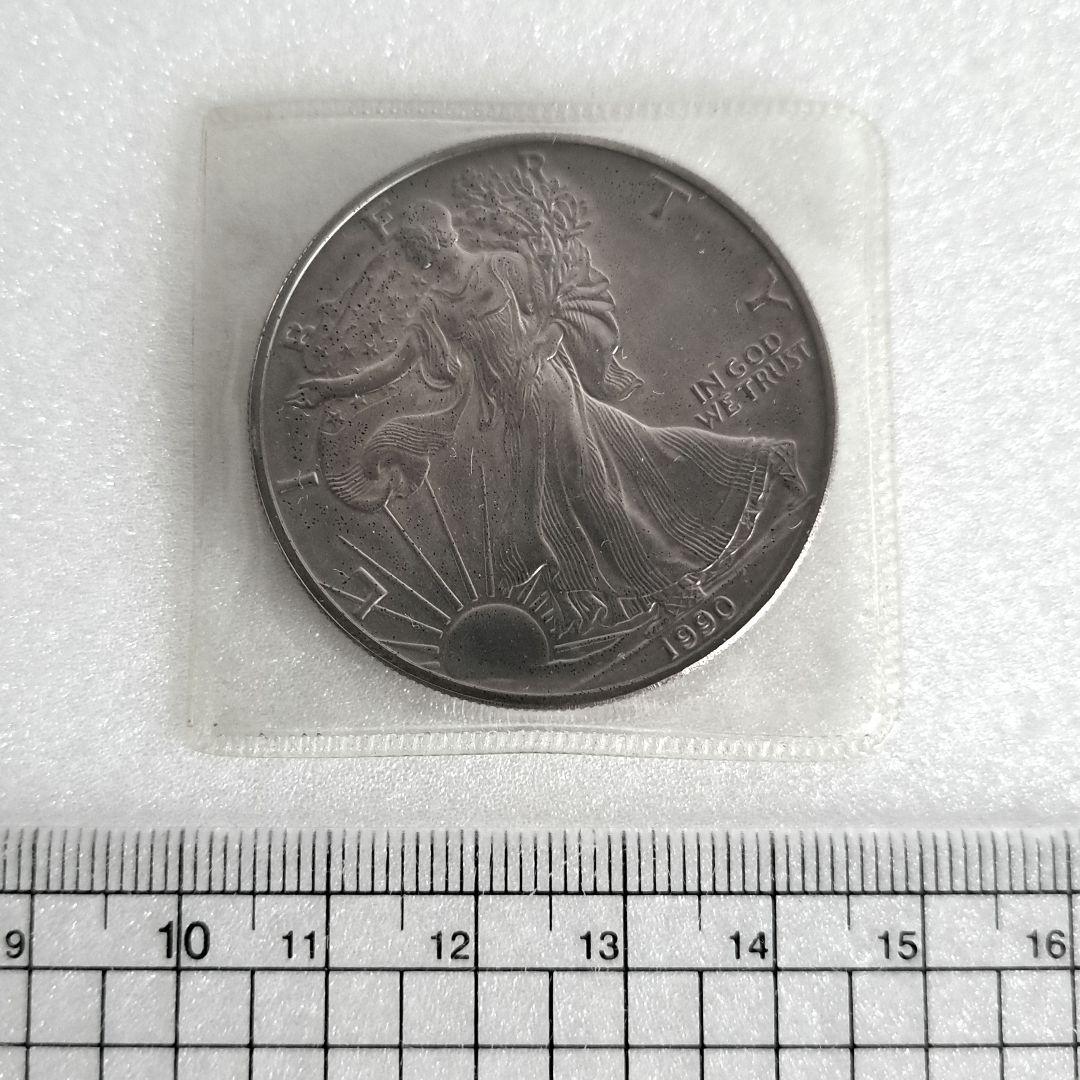 純銀　リバティー　LIBERTY COIN　1990　記念
