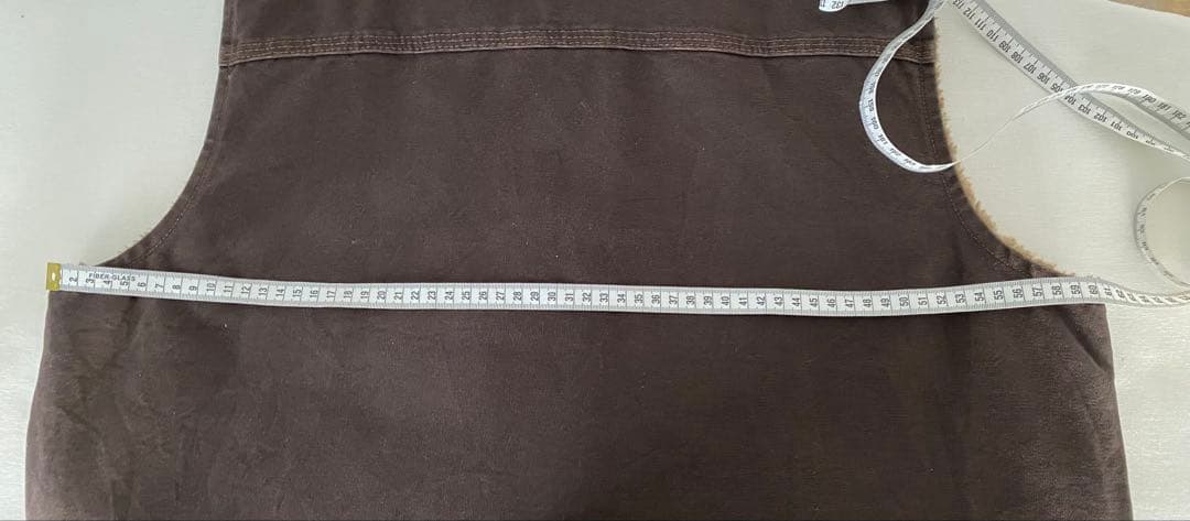 Carhartt カーハート ダックベスト 裏ボア Lサイズブラウン　DKB