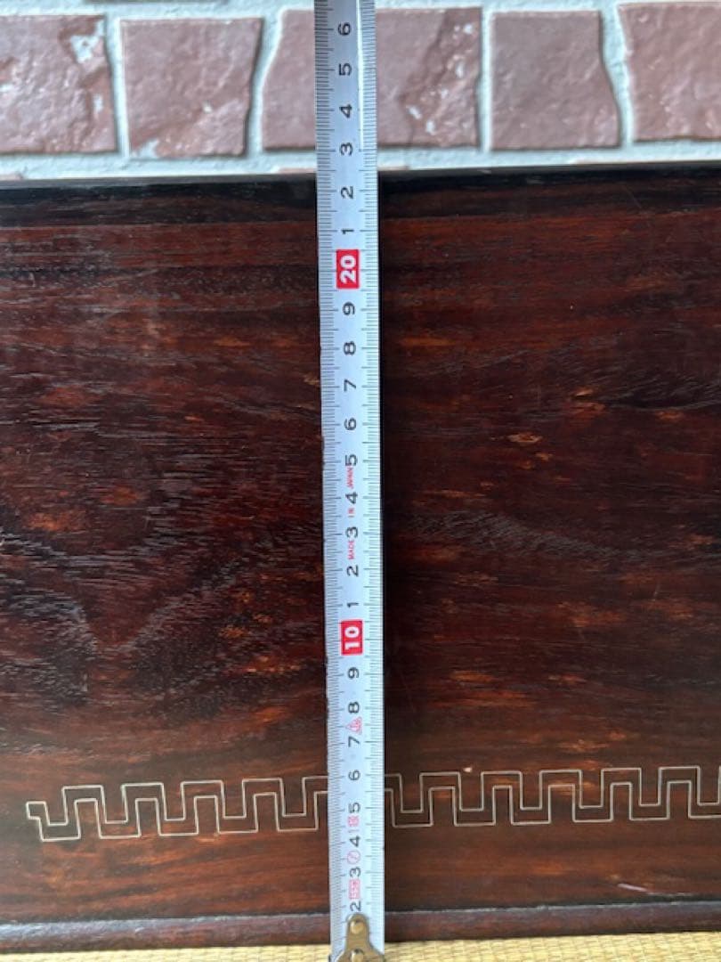 時代火道具 唐木 四方火鉢 紫檀瓶掛 角火鉢 銅おとし付 象嵌細工 旧家煎茶道具