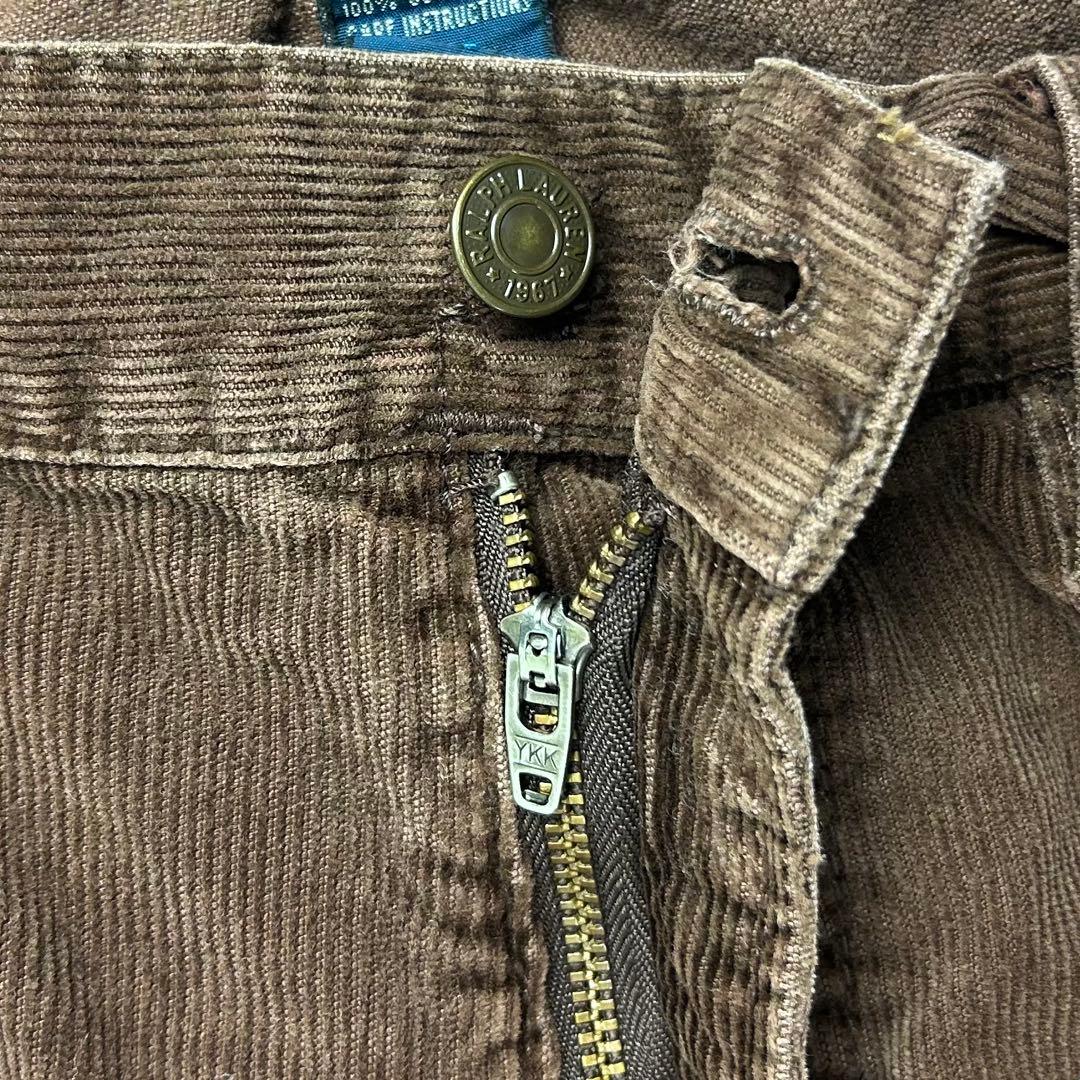 ラルフローレン 革タグ コーデュロイパンツ ブラウン W35 6201