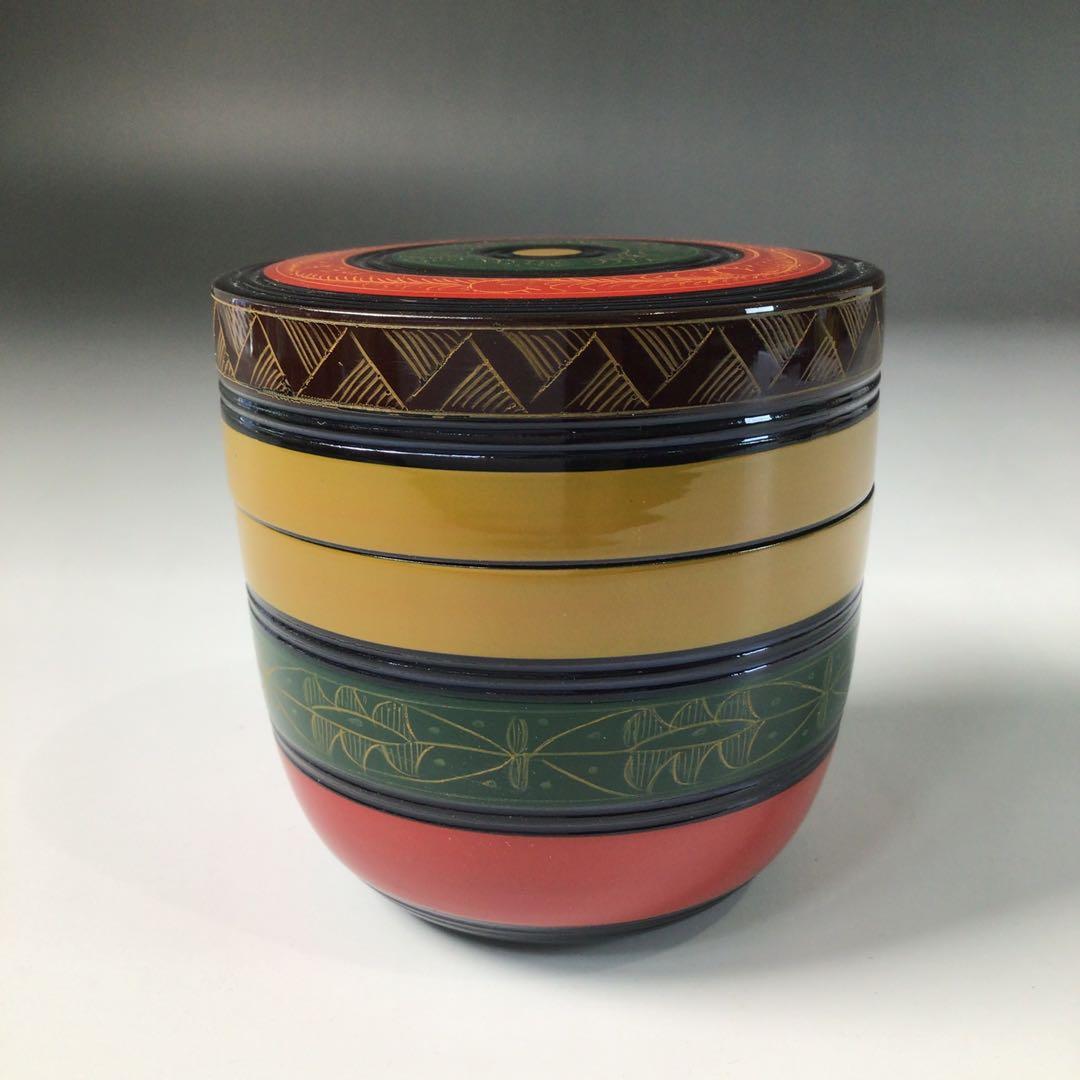 Ｒ８３４　棗　『道場宗廣作』『唐物写』『独楽棗』　共箱　茶道具