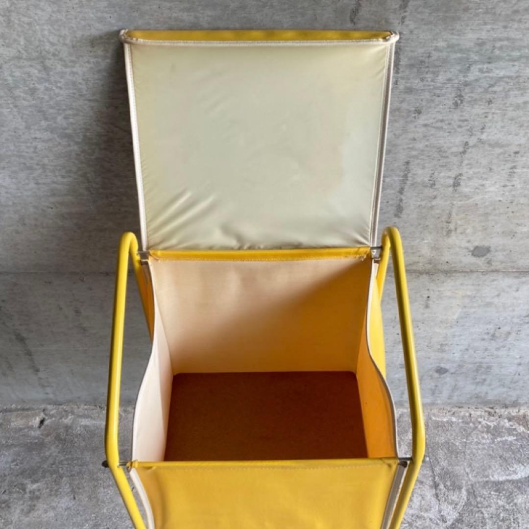 ウッドペッカー ワゴン カート ラック カゴ 収納 黄色 ポップ レア レトロ