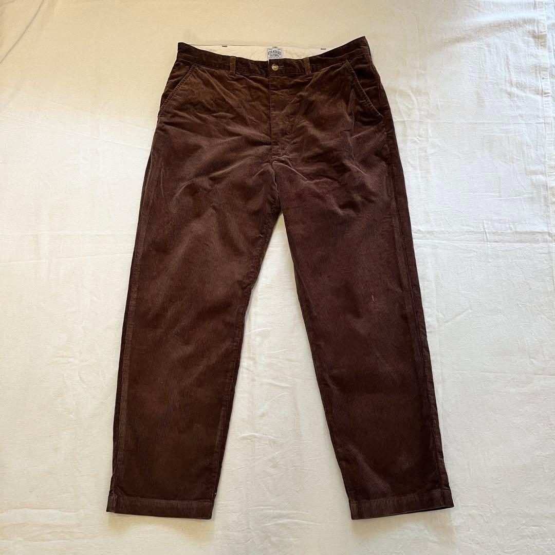 【希少★美品★W34】スタンダードカリフォルニア コーデュロイパンツ★ブラウン★