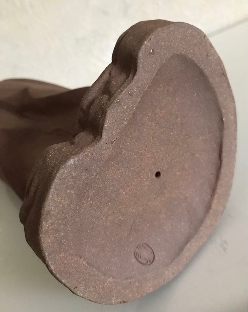 陶器　仏像　観音菩薩像　刻印有り　作者あり