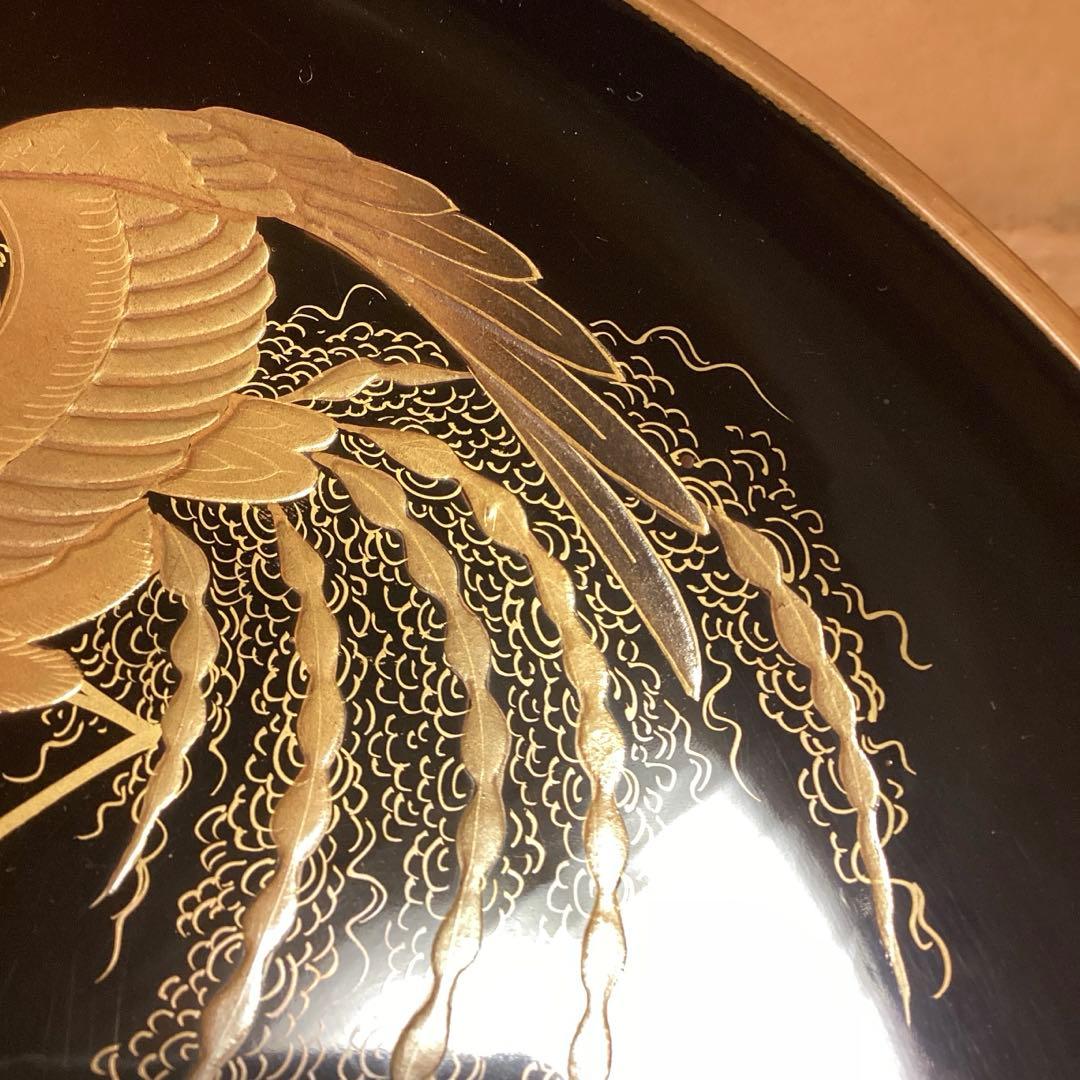 A1059 極上蒔絵　木製輪島塗　桐に鳳凰蒔絵　高月　高杯【供箱入】　1基