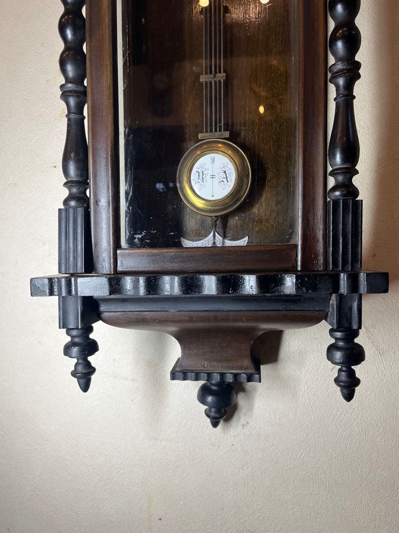 ユンハンス　繊細装飾型　柱時計　古時計　振り子　レトロ　アンティーク時計　精工舎