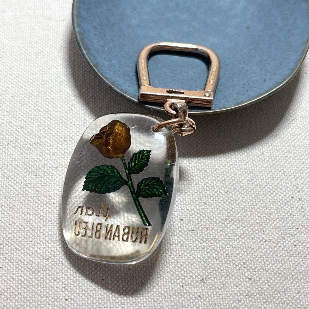 セール ブルボン 薔薇 キーホルダー flan RUBAN ゴールド バラ