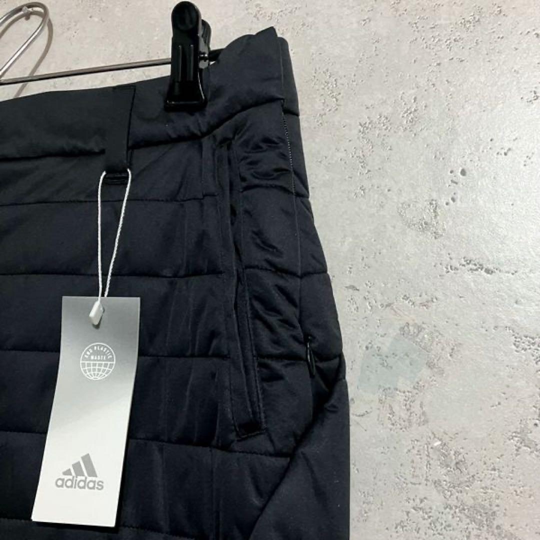 新品 レディースS adidasゴルフキルティング中綿ジャケット&スカート 黒