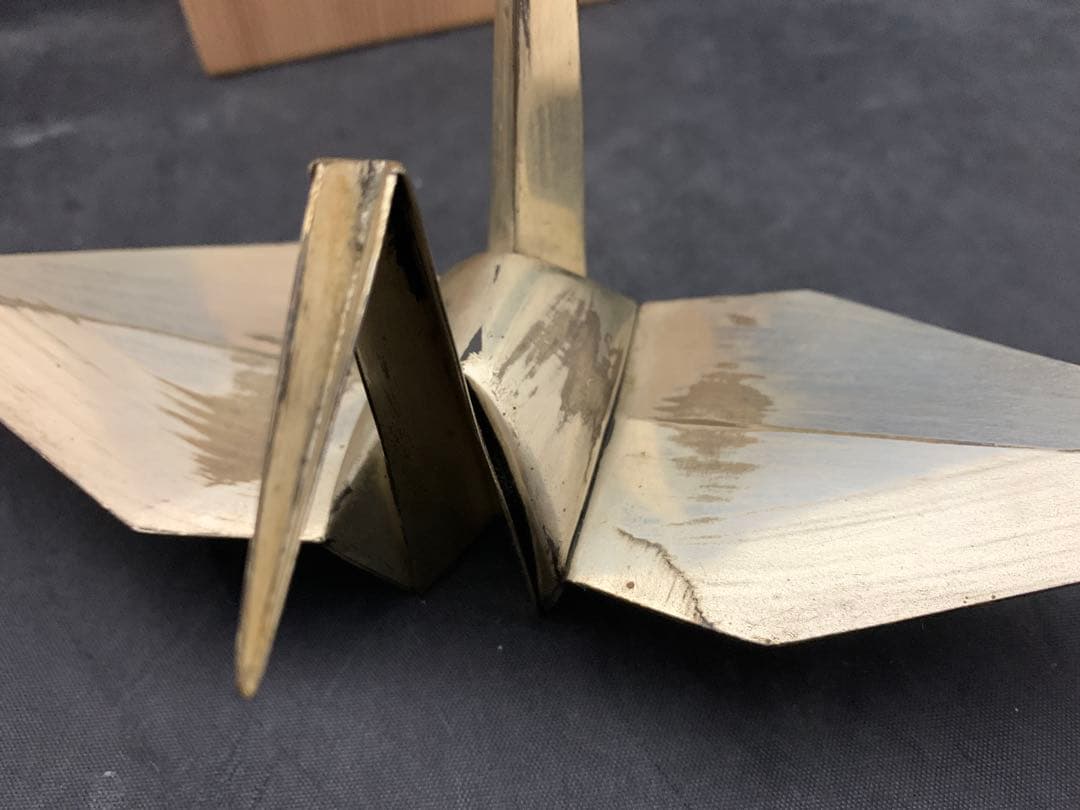 平安　昌美造　折鶴置物　約147g