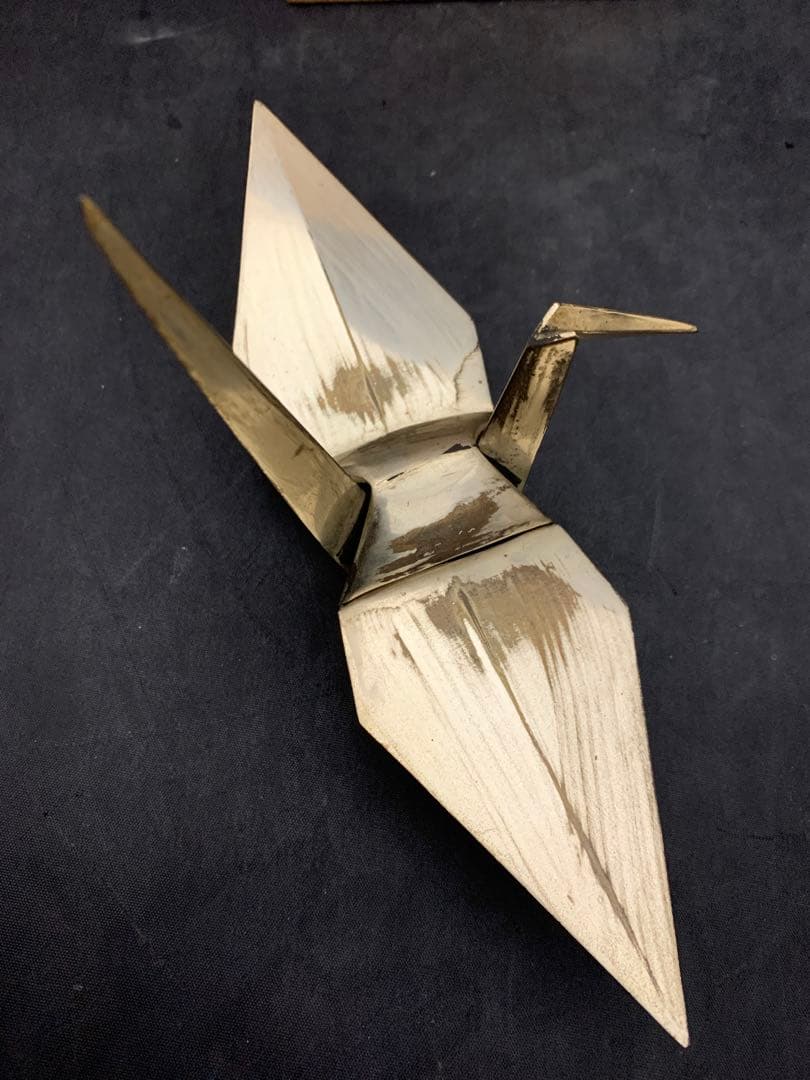 平安　昌美造　折鶴置物　約147g