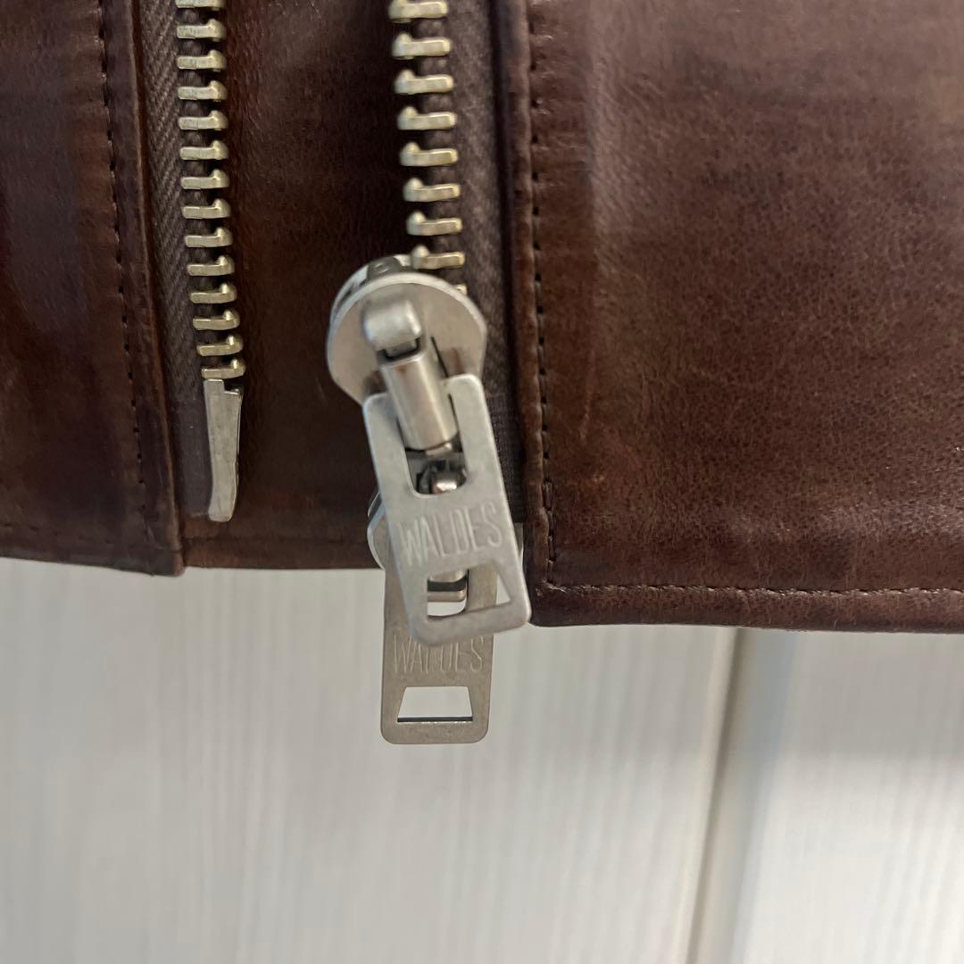 ジ*急様 Name. レザーライダースコードバンダークブラウン名作0トムフォード