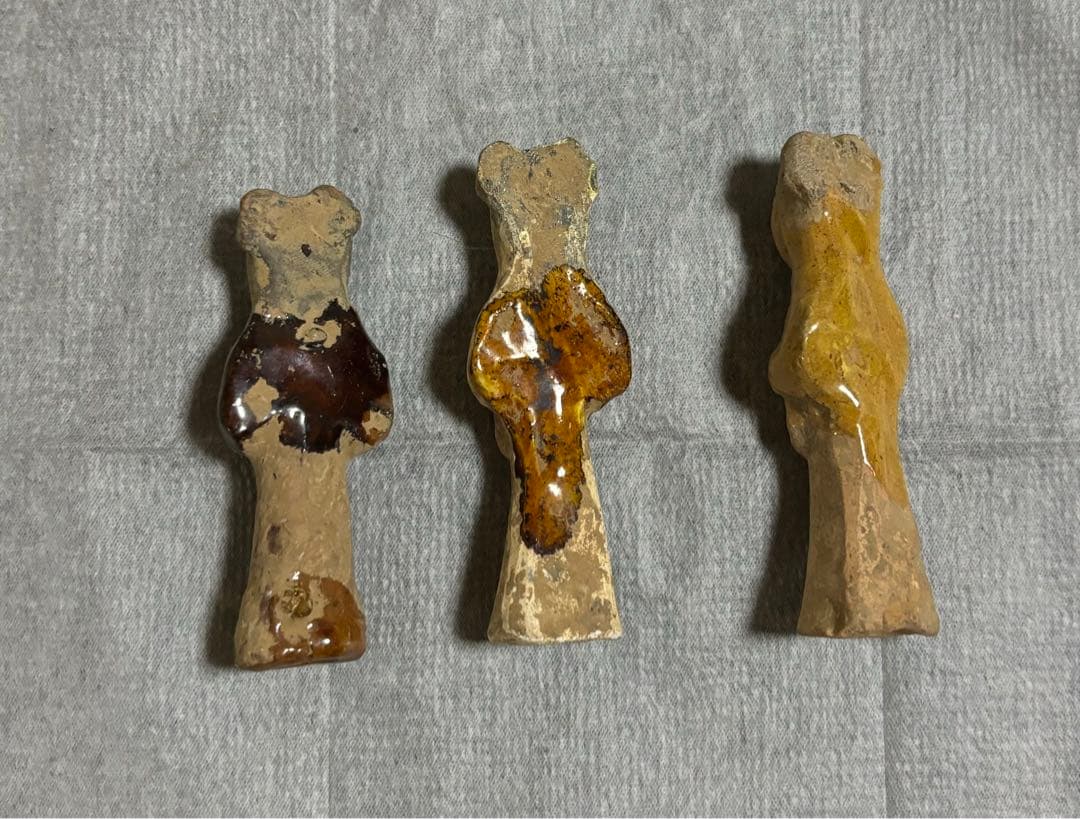 中国 骨董品 唐宋 古美術 陶器 人形 3体セット