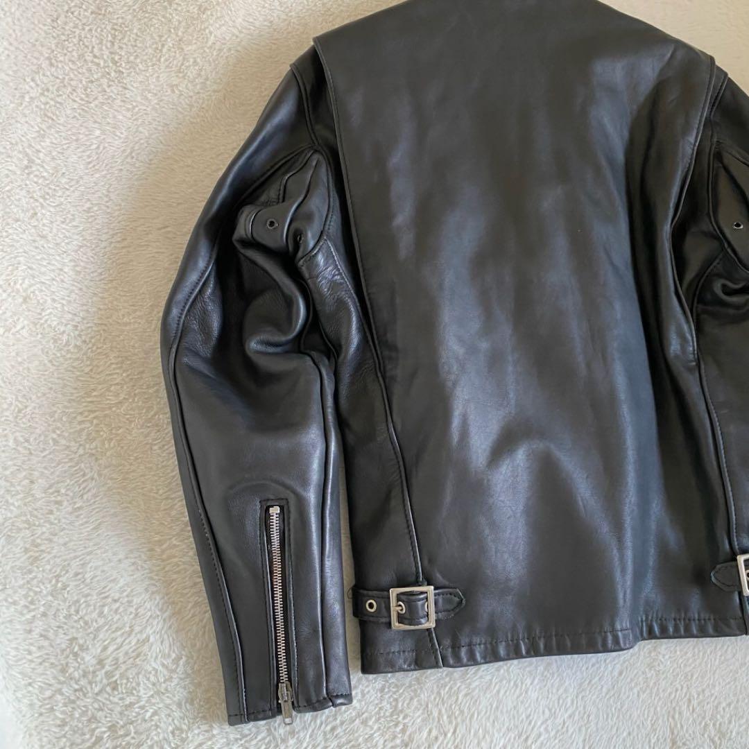 schott ライナー付き　ライダースジャケット　レザー　黒　36 USA製