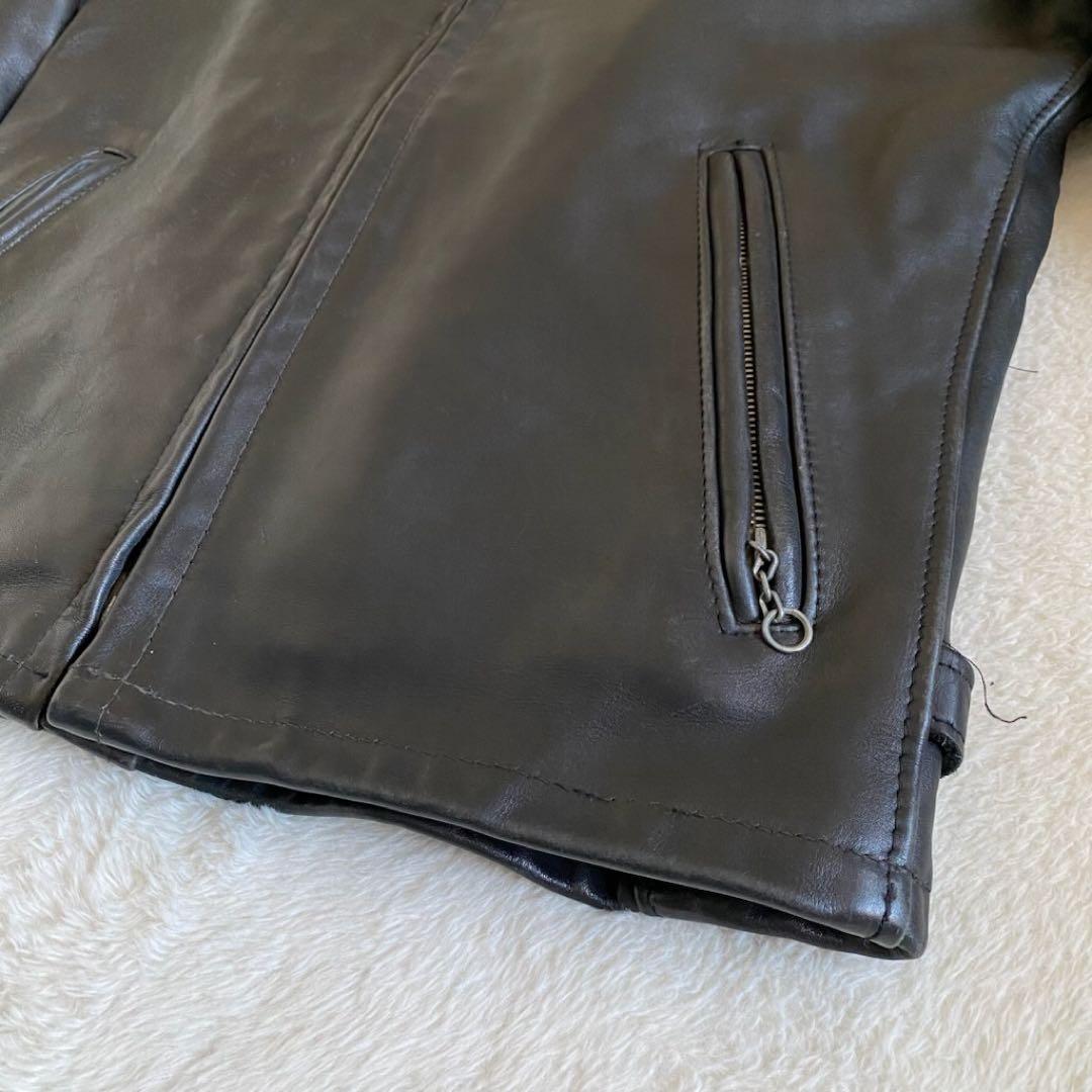 schott ライナー付き　ライダースジャケット　レザー　黒　36 USA製