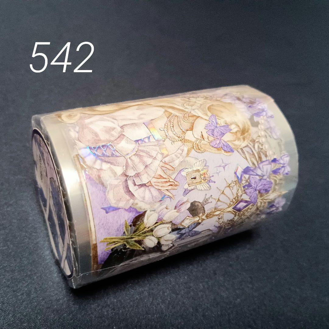 巻売 542★ 海外 マスキングテープ マステ PET 装飾 花 人物 虹光
