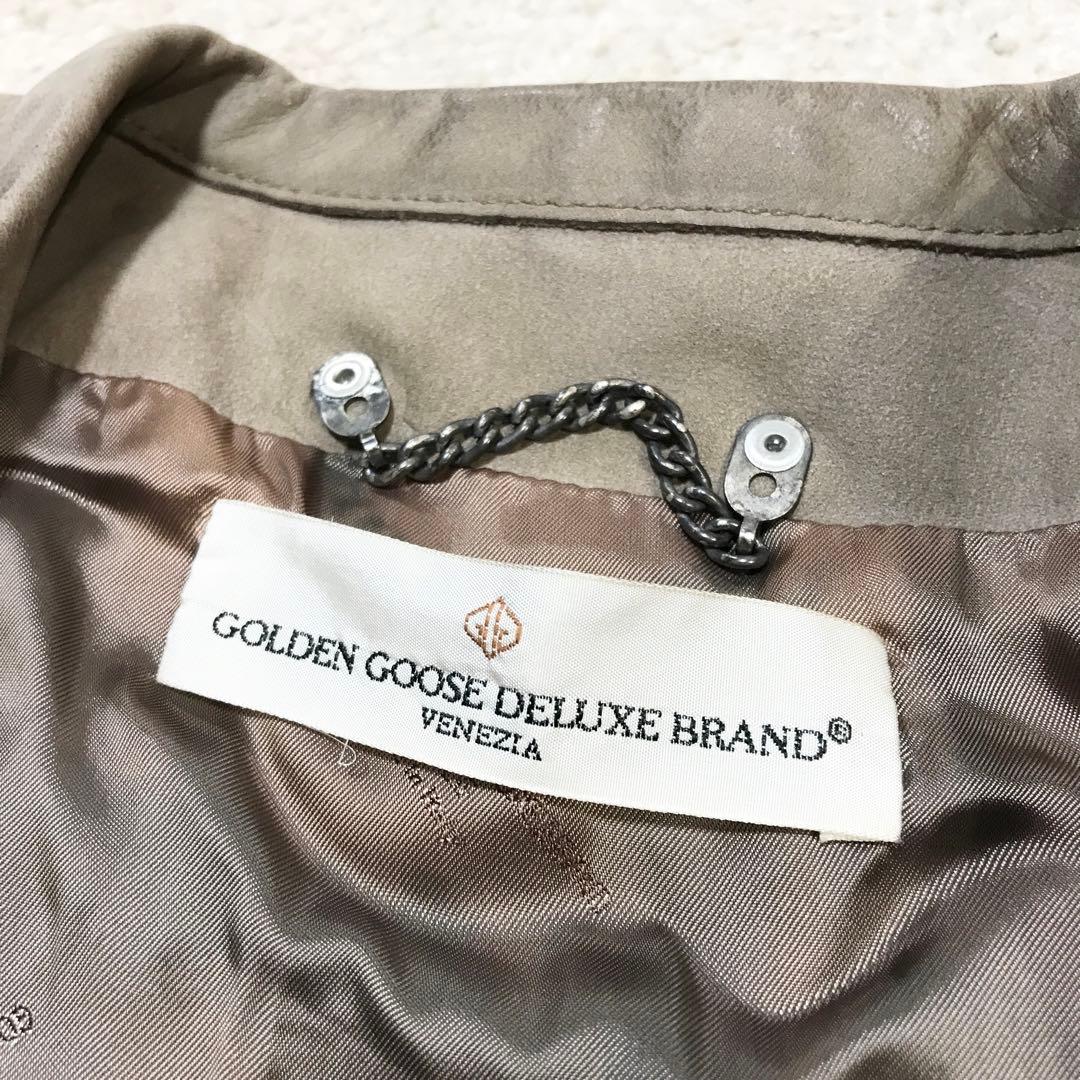 golden ♫ シングルライダースジャケット xxs グレージュ