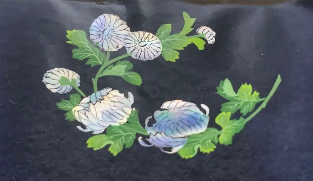 Mother of pearl work 会津塗　小物入れ　螺鈿