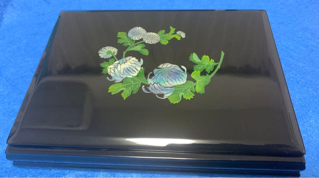 Mother of pearl work 会津塗　小物入れ　螺鈿