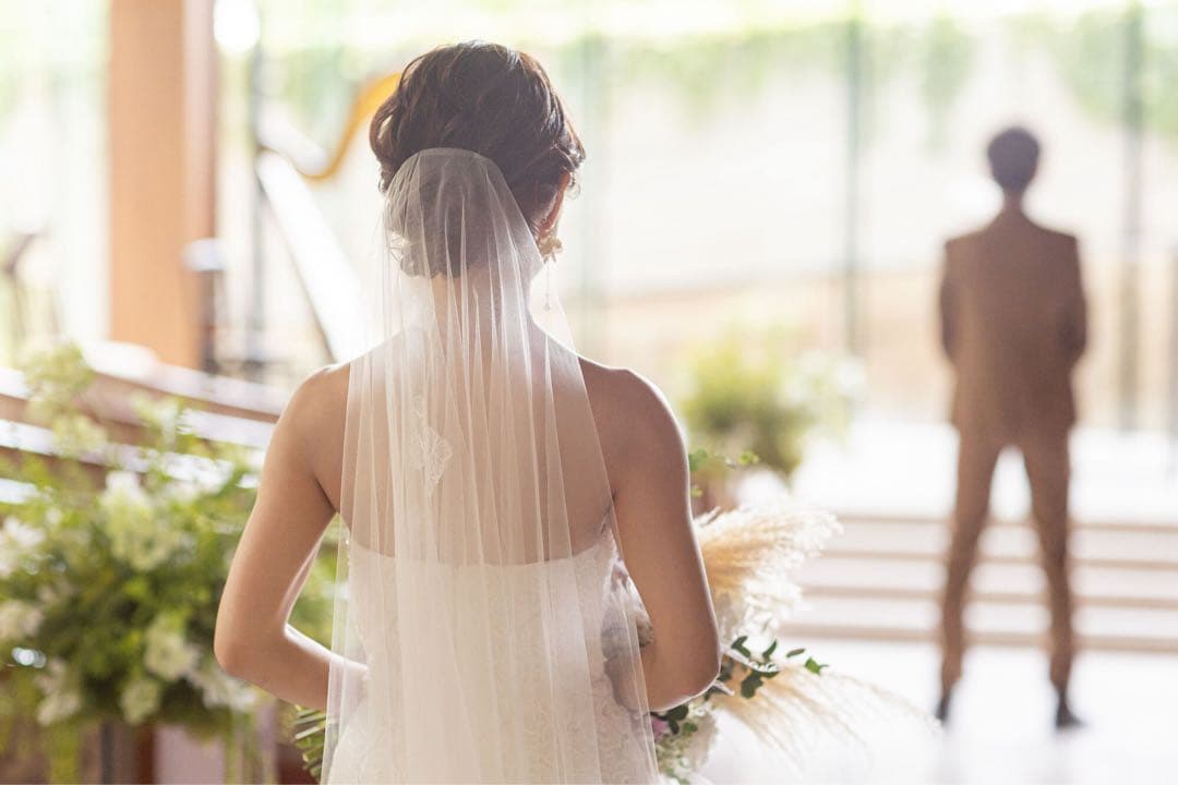 TREATMAISON花柄刺繍ミドルタイプベール　ギャザー無し 80×120cm