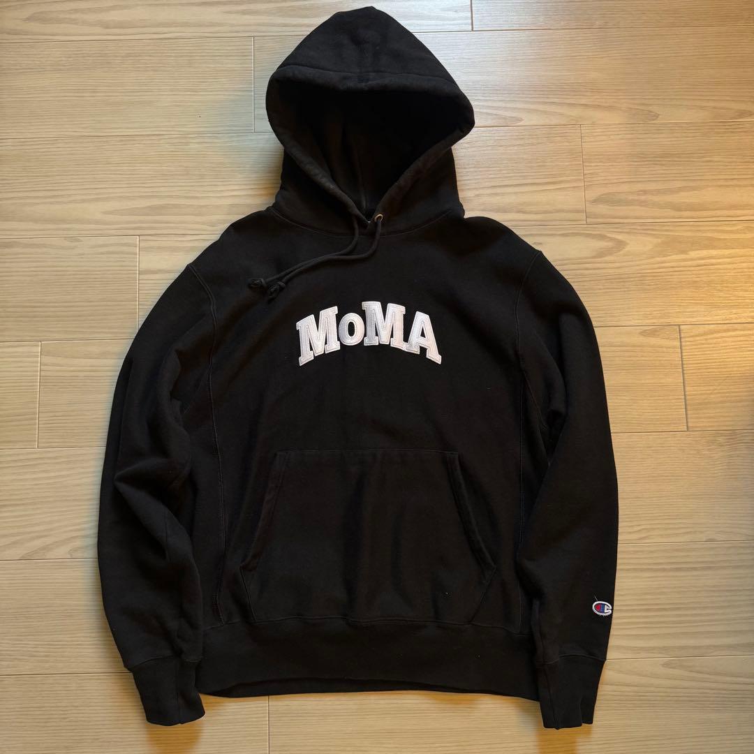 MOMA Champion Black Hoodie モマ チャンピオン 黒 M