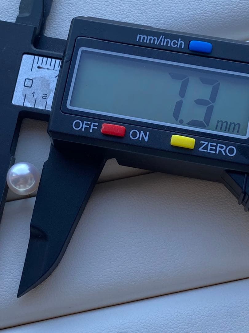 1950 美品❣️花珠級のテリ❣️K18❣️あこや真珠7-7.5mm ピアスAly手作