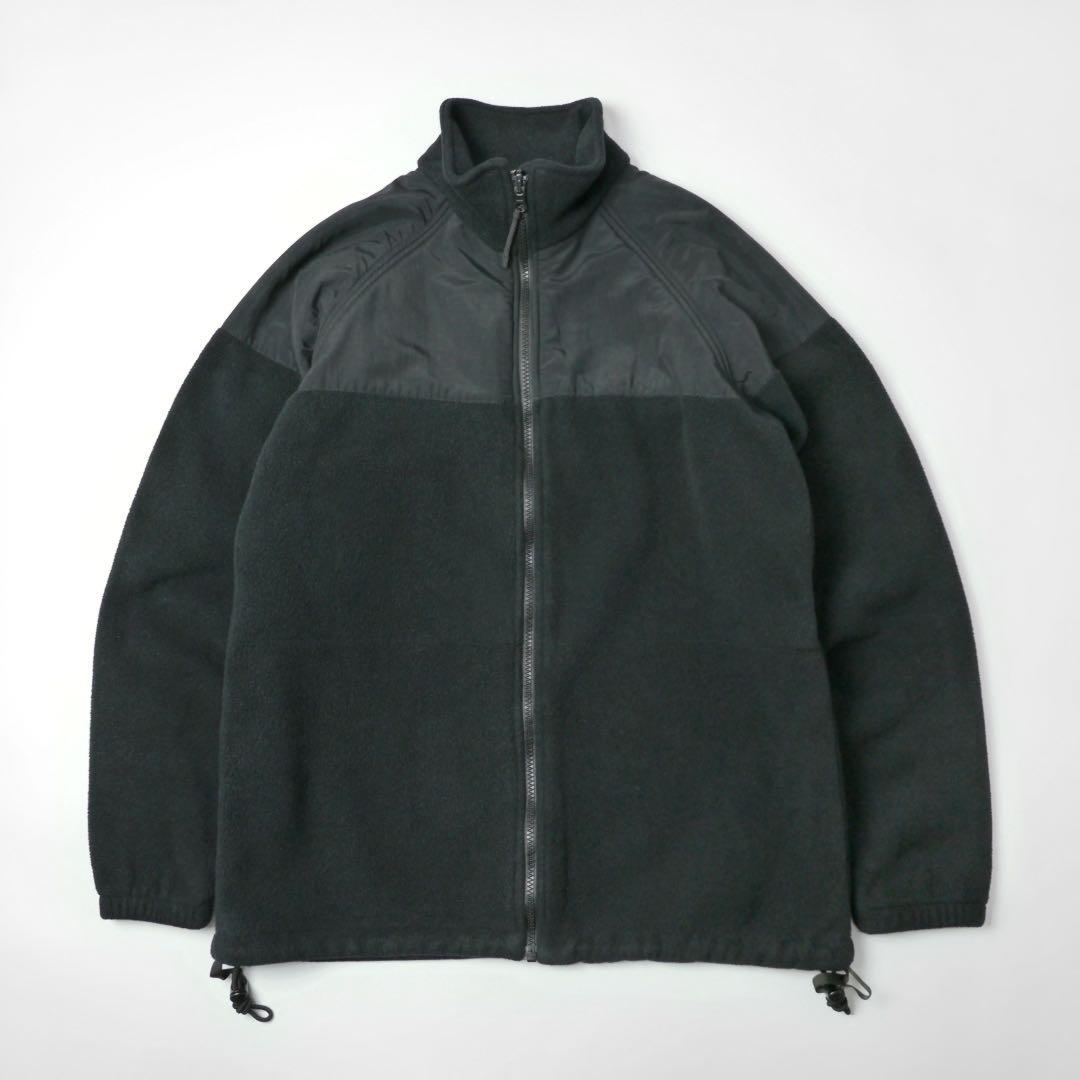 US NAVY米軍ミリタリー フリースECWCSライナー ジャケット黒S-R軍物