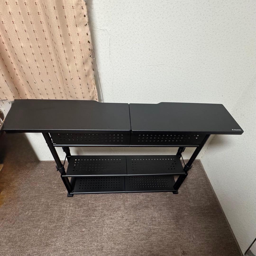Bauhutte エクステンションデスク 120cm ブラック 黒