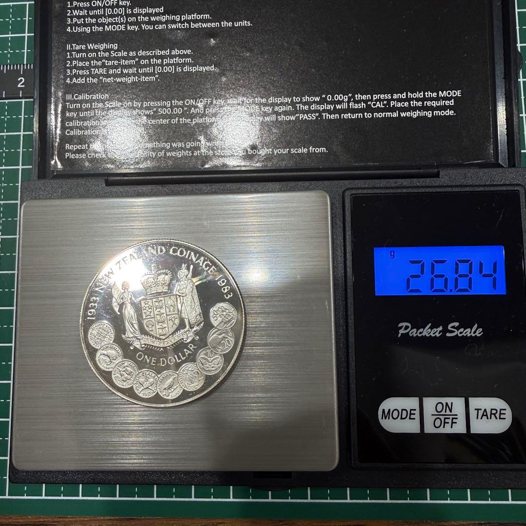 銀*ー様 No.46 アンティーク 銀貨 ニュージーランド 50周年 1983年