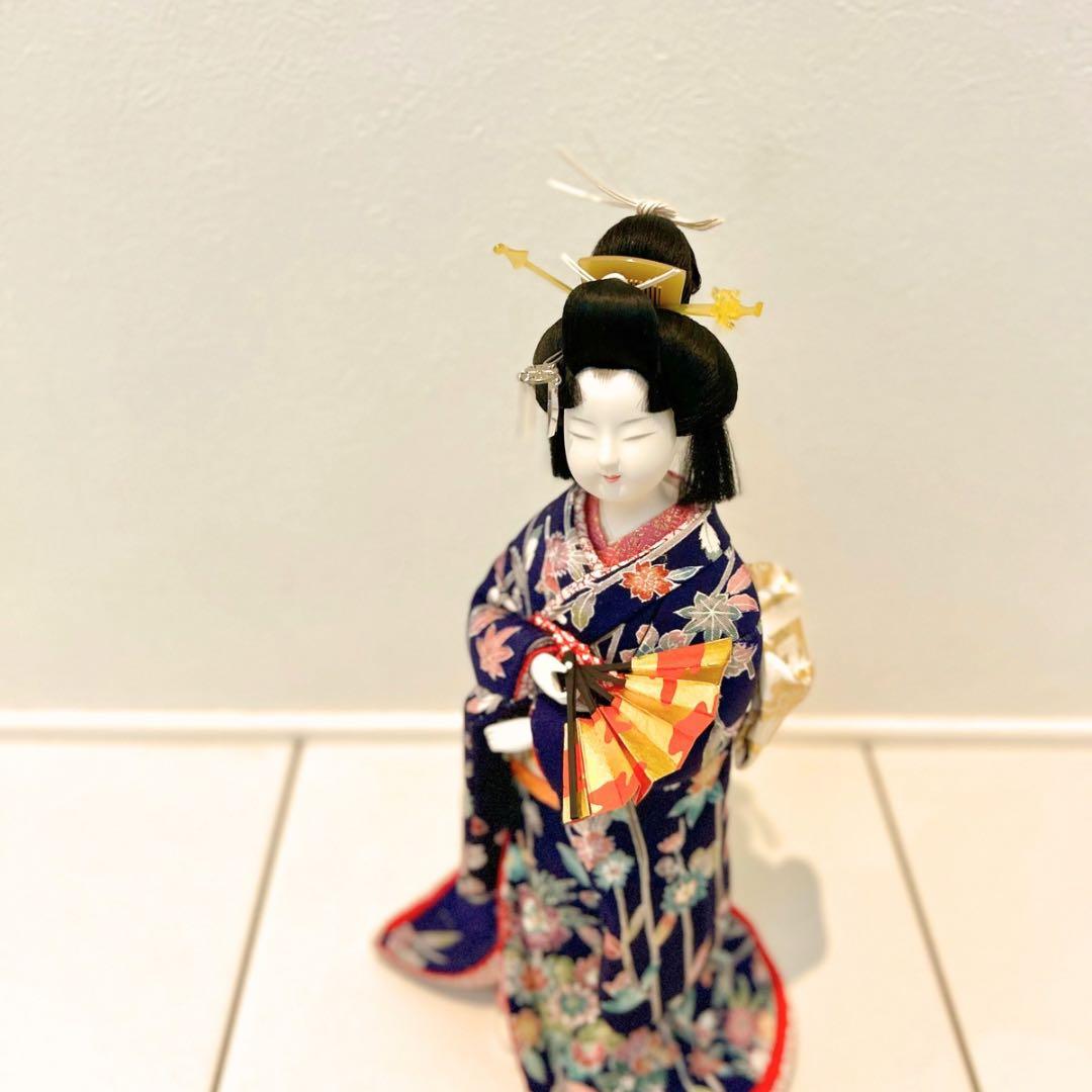木目込み人形　真多呂人形　伝統工芸品　送料込　着物　置物　平安朝　JAPAN 和