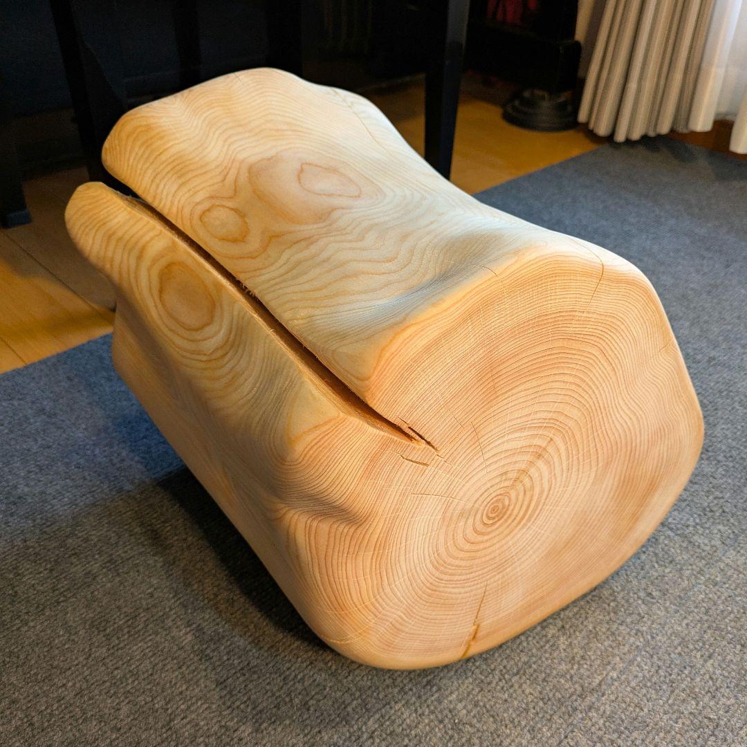 檜　切り株　丸太　椅子　スツール　 高さ約29㎝