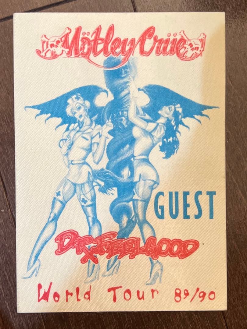 超レア　本物　Motley Crue ワールドツアー　バックステージパス　ゲスト