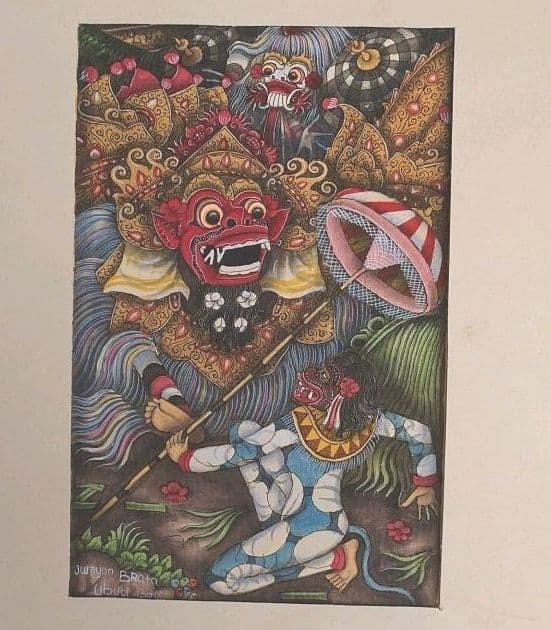 インドネシアバリ島ウブドの細密画