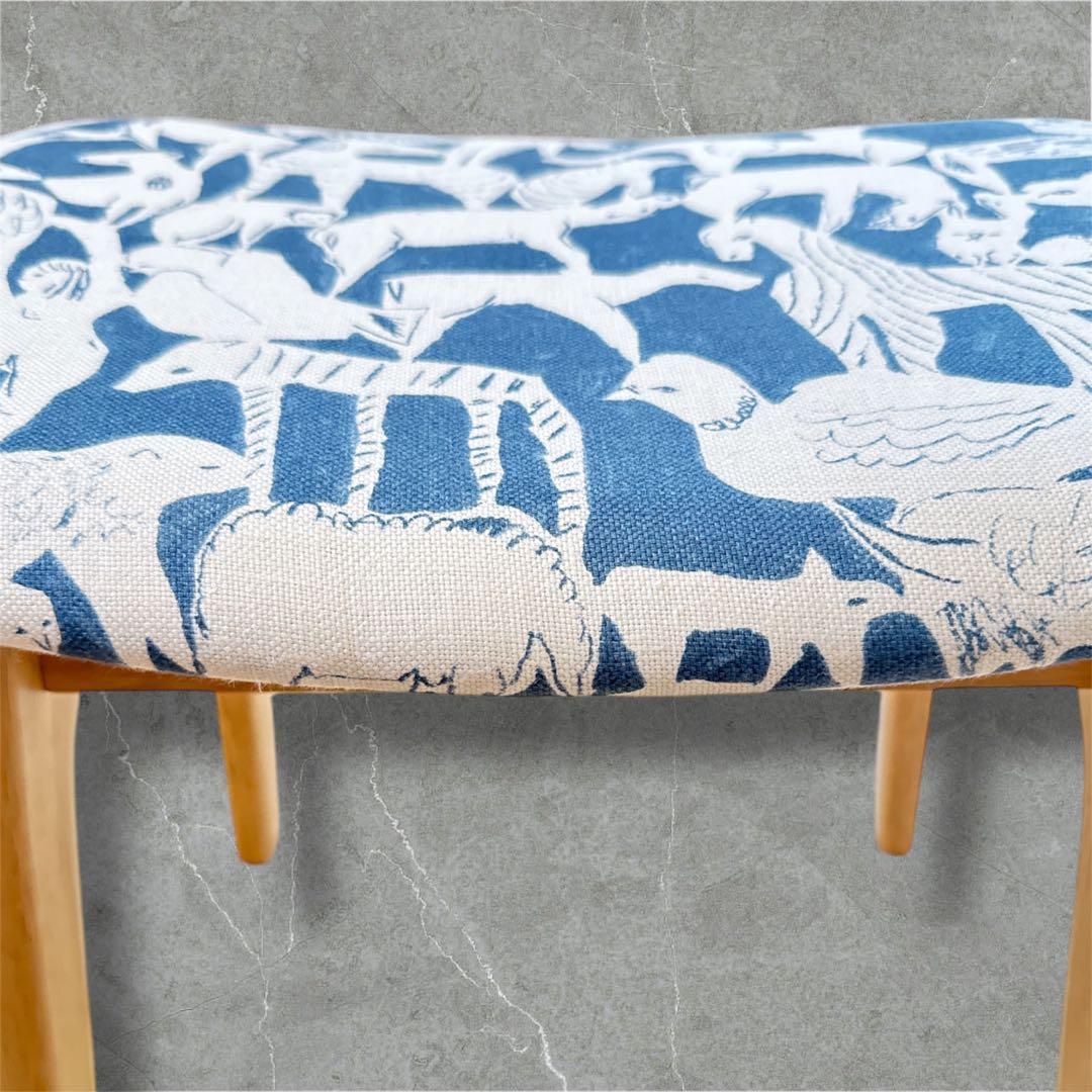 ミナペルホネン生地使用スツール　チェア　オットマン　インテリア雑貨　家具　未使用