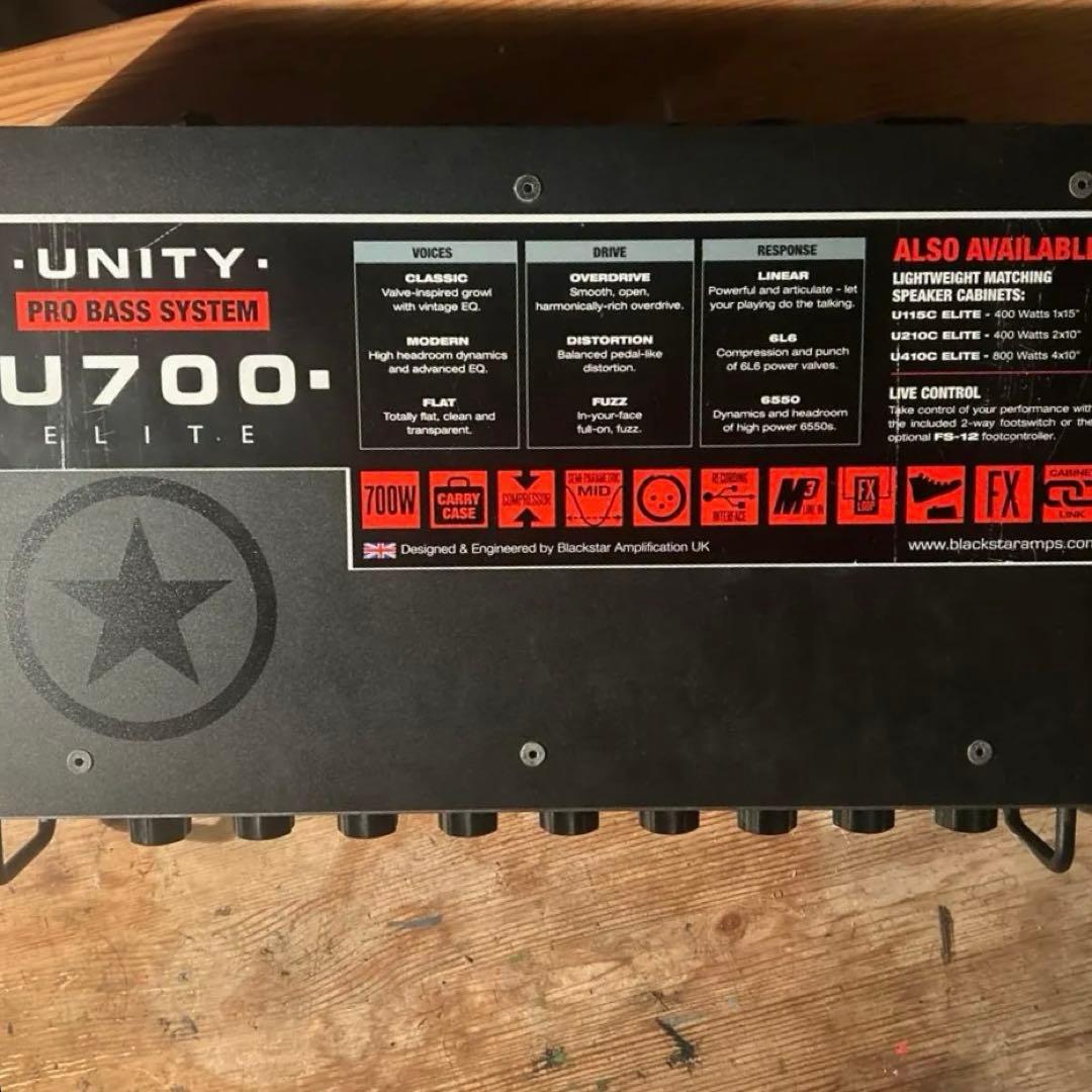 Blackstar Unity Elite 700H ベースヘッドアンプ
