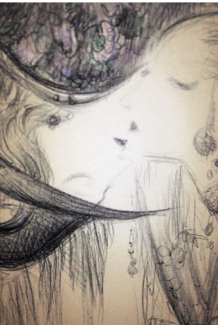 天野喜孝 MISTY SERIES アメジスト リトグラフ 直筆サイン FF